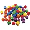Image de Mega-perles à enfiler diam. 4,5 cm, set de 48 pces + 6 ficelles Eduplay-120145