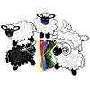 Image de Cartes à enfiler mouton, set de 5 Eduplay-370101