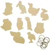 Image de Porte-clés en bois Oiseaux set de 10 Eduplay-370123