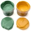 Image de Coffret Nori 2 pots vert + jaune peinture aux doigts naturelle et vegan