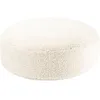Image de Pouf Ottoman Cream White molletonné