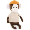 Image de Singe avec bonnet orange Charlie (20 cm assis)