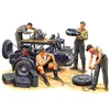 Image de Figurines 2ème Guerre Mondiale : Equipe d'entretien motocycliste allemand : Moto BMW R75 Masterbox-MB3560