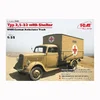 Image de Maquette camion ambulance armée allemande 2ème GM OPEL BLITZ TYPE 2,5-32 (1,5 tonne) ICM-35402