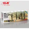 Image de Peintures acryliques pour Pilotes d'hélicoptères américains - Guerre du Vitenam - 6 x 12 ml ICM-3023