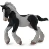 Image de Figurine Cheval : Poulain Gypsy Noir et Blanc Pie Collecta-COL88770