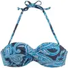 Image de Haut de maillot de bain bandeau armaturé femme Lascana Boho Bleu 38B NES61LA-imprimé