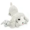 Image de Peluche Toutou maman et bébé Les Ptipotos Gris clair (34 cm)