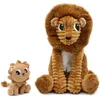 Image de Peluche Graou le lion papa et bébé Cassonade (27 cm)