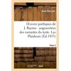 Image de Oeuvres poétiques de J. Racine : augmentées des variantes du texte. Tome 2 Les Plaideurs - Jean Racine - Hachette Bnf - broché - Livre
