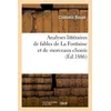 Image de Analyses littéraires de fables de La Fontaine et de morceaux choisis, (Éd.1886) - Clodomir Rouzé - Hachette Bnf - broché - Livre