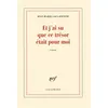 Image de Et j'ai su que ce trésor était pour moi - Jean-Marie Laclavetine - Gallimard - broché - Roman