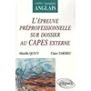 Image de Anglais - L'épreuve préprofessionnelle sur dossier au CAPES externe Edition 2004 - Mireille Quivy - Ellipses - broché - Scolaire / Universitaire
