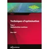 Image de Techniques d'optimisation - Tome 1 Optimisation continue - Max Cerf - Edp Sciences - broché - Scolaire / Universitaire broché