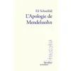 Image de L'apologie de Mendelssohn - Eli Schonfeld - Verdier - broché - Essai