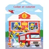 Image de Coller et colorier - La caserne de pompiers - Collectif - Le Ballon Eds - broché - Document jeunesse broché