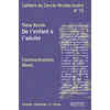 Image de Cahiers du Cercle Nicolas Andry n°15 De l'enfant à l'adulte - Frédéric Dubrana - Sauramps Medical - broché - Scolaire / Universitaire broché