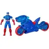 Image de Figurine Hasbro Motorbike Shield Thrower + Captain America Bleu 10 cm 5010996283887