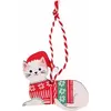 Image de Décoration de noël chat Rex London Blanc 6,5x7x0,3 cm 29441