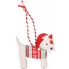 Image de Décoration de noël terrier ecossais Rex London Blanc 6,5x7x0,3 cm 29445