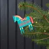 Image de Décoration de noël cheval en bois Rex London Vert 8,8x0,4x18 cm 29916