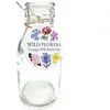Image de Vase bouteille de lait scolaire Rex London Wild Flowers Blanc 5,5x5,5x13 cm 30215