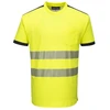 Image de T-shirt hv pw3 manches courtes tee-shirt hv vision jaune ts s 100 - 200 g entre 1 et 3 jaune coton / polyester t-shirt 1 pièce(s) classe 2 - portwest