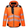 Image de Parka hv t400 entre 4 et 6 s 100 - 200 g parka polyester, polyuréthane 1 pièce(s) parka hv pw3 orange/noir ts noir, orange classe 3 - portwest