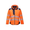 Image de Parka hv t400 entre 4 et 6 3xl 100 - 200 g parka polyester, polyuréthane 1 pièce(s) parka hv pw3 orange/noir t3xl noir, orange classe 3 - portwest