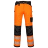 Image de Pantalon pw3 hivis work 300 - 400 g 7 et plus pantalon 40 polyester / coton 1 pièce(s) pantalon pw3 hivis work orange/noir t40 noir, orange classe 2 -