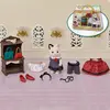 Image de Sylvanian Families 5462 :  La valisette de mode et grande soeur chat bicolore Sylvanian-5462