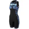 Image de Combinaison trifonction femme Zone3 Activate+ Tropical Palm Sleeveless TS21WACP103XS Bleu XS