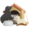 Image de Animaux domestiques chien et chat pour maison de poupée en bois FSC
