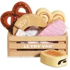 Image de Cagette de pâtisseries et viennoiseries en bois FSC