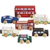 Image de Lot de 7 voitures londoniennes en bois FSC