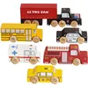 Image de Lot de 7 voitures New-Yorkaises en bois FSC