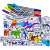Image de Trousse à colorier lavable et réutilisable Dino avec 10 feutres