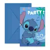 Image de Lot de 6 carte invitation avec enveloppe - Stitch LSTI96917