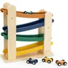 Image de Rampe de course en bois avec 4 voitures