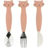 Image de Set de 3 couverts en silicone Mrs. Cat (3 pièces)