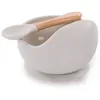 Image de Bol ventouse et cuillère gris