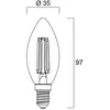 Image de Ampoules flammes à filament - blanc chaud 2700 °k 470 4.5 w e14 ampoule flamme à filament 4.5w 2700°k 470lm e14 1 pièce(s) non 15000 h - sylvania