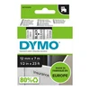 Image de DYMO Ruban D1 Standard - noir/transparent 12 mm - 7 m