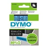 Image de DYMO Ruban D1 Standard noir sur bleu 12 mm x 7 m