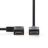 Image de NEDIS Câble HDMI coudé à droite haute vitesse avec Ethernet Noir (1.5 mètre)