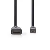 Image de Nedis Câble Micro HDMI mâle / HDMI femelle haute vitesse avec Ethernet Noir (20 cm)