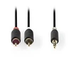 Image de Nedis Câble Audio Stéréo Jack 3.5 mm vers 2 x RCA mâle - 3 mètres