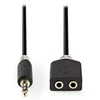 Image de Nedis Câble Audio Stéréo 3.5mm Mâle/Femelle - 20 cm