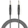 Image de Nedis Câble Audio Asymétrique 6.35 mm Mâle/Mâle Gris - 1.5 m