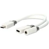 Image de Nedis Adaptateur USB-C vers USB-C/Jack 3.5 mm (M/F) - 0.10 m - Blanc
